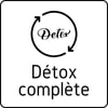 Détox naturel. détox complète de printemps et automne pour drainer les toxines et les déchets de l’organisme avec des plantes diurétiques et drainantes, des plantes du foie, des intestins, du système respiratoire et de la peau. Logo détox complète